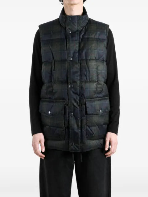 Barbour Lonnen tartan quilted gilet