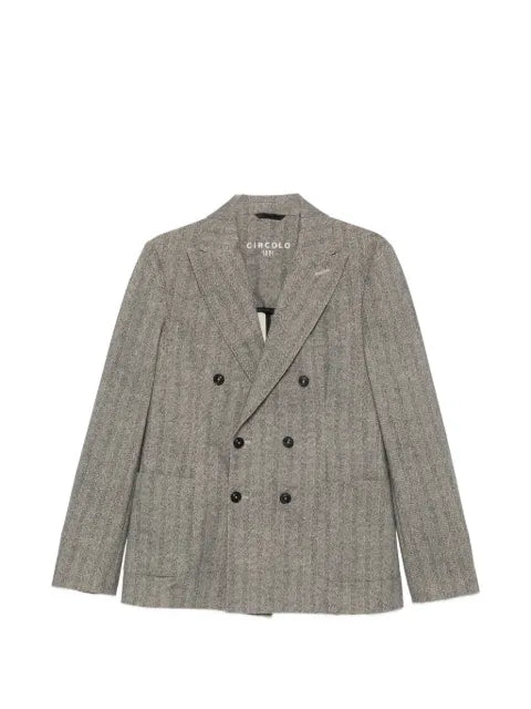 Circolo 1901 herringbone double-breasted blazer