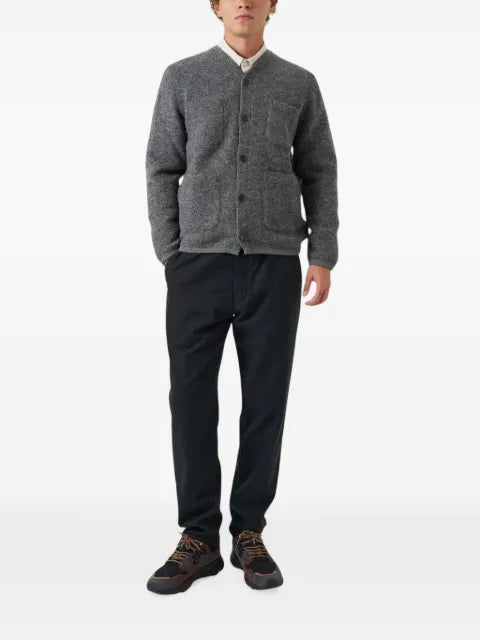 Universal Works button-up patch-pocket cardigan