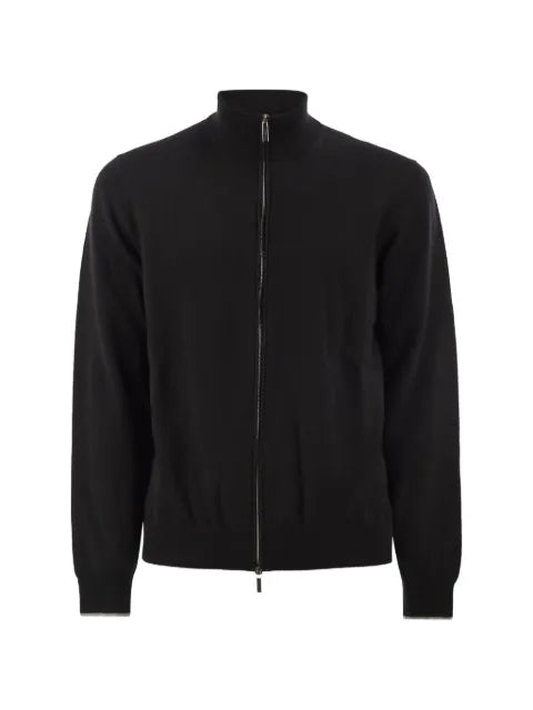 Peserico fine-knit wool zip-up cardigan