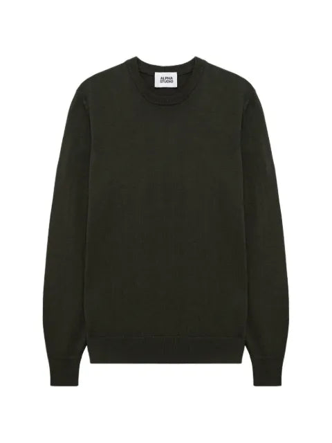 ALPHA STUDIO merino wool crew-neck sweater