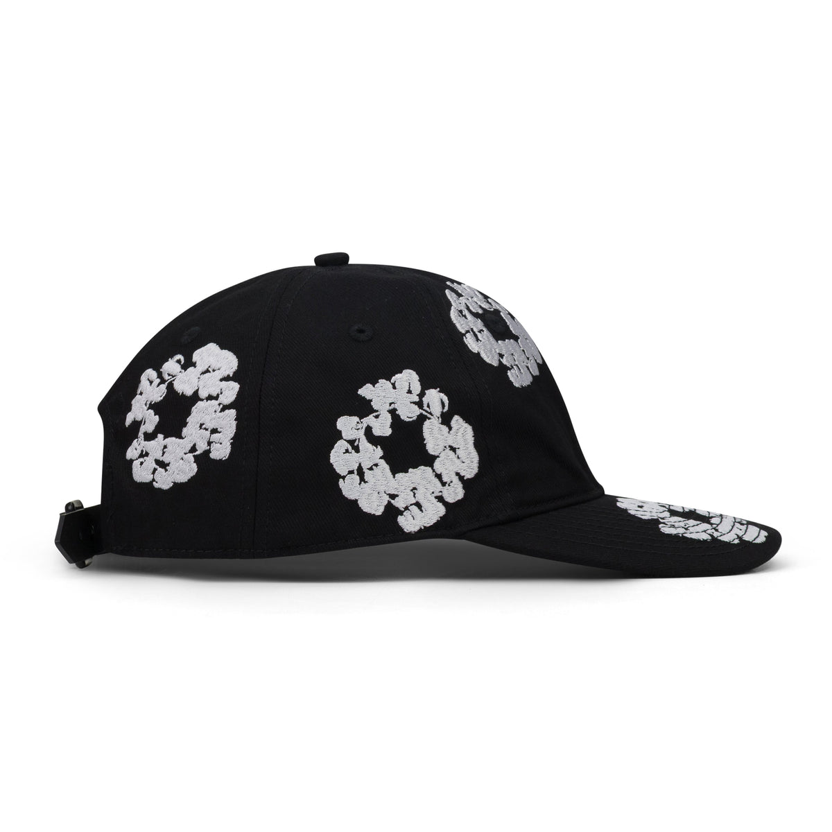 Black Cotton Wreath Fitted Cap