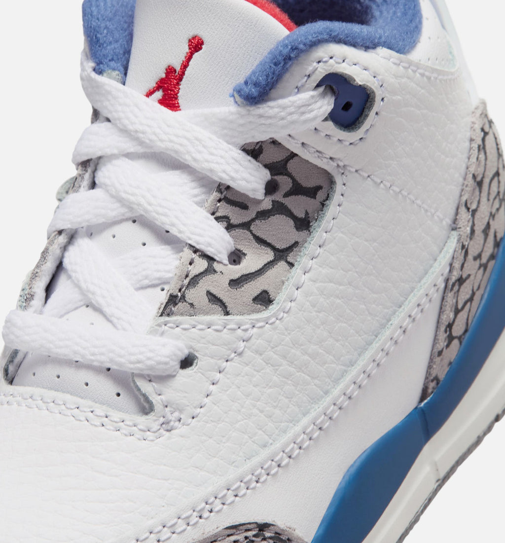 Air Jordan 3 Retro OG True Blue | Infant/Toddler Lifestyle Shoe | White/Fire Red/True Blue