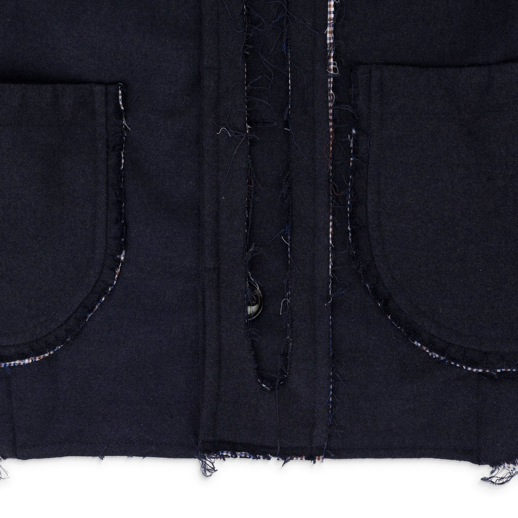 Navy Cropped Raglan Jacket
