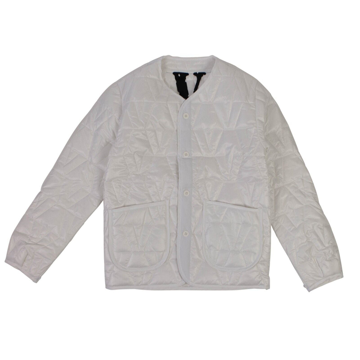 White V Logo Quilted Jacket