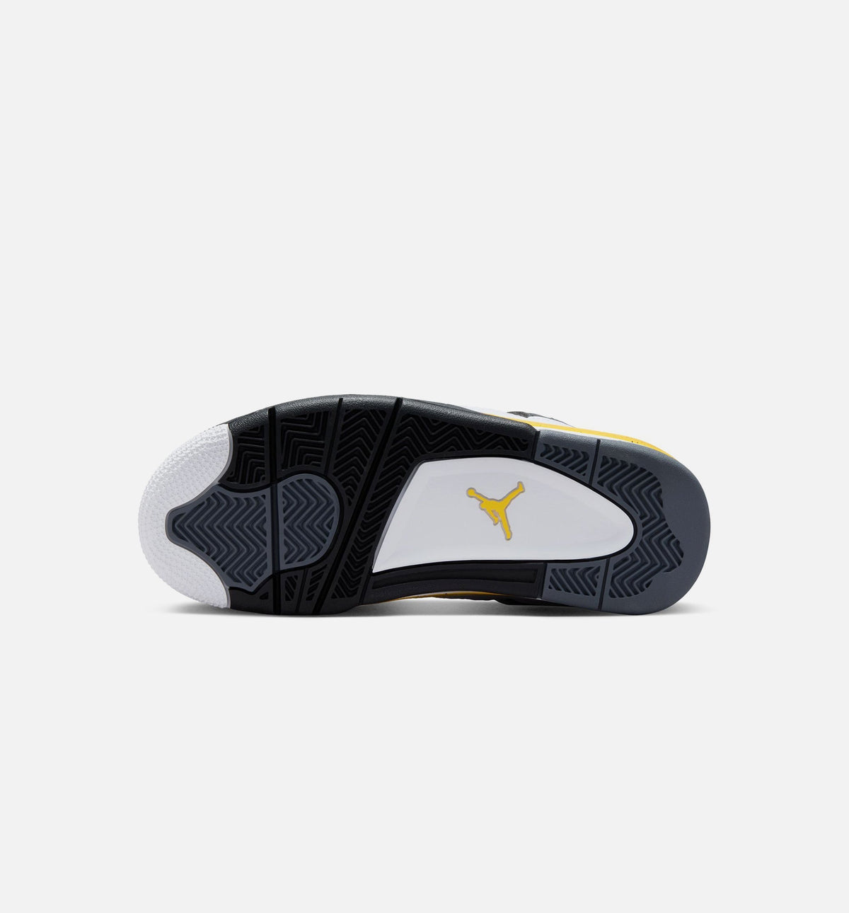 Air Jordan 4 Retro Rare Air Tour Yellow Grade School Shoes - White Dark Blue Grey Black Tour Yellow