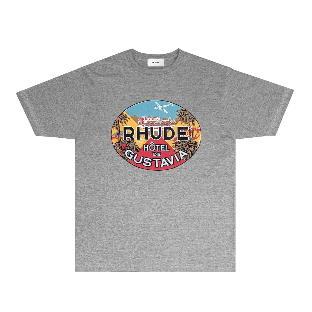 Rhude T-shirts Printed Trendy Pure Cotton
