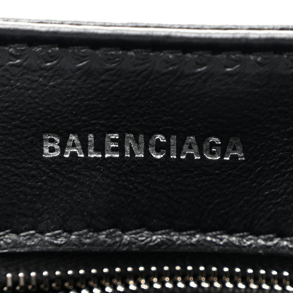 Nappa Allover License BB Monogram Embossed Medium Triplet Bag Silver