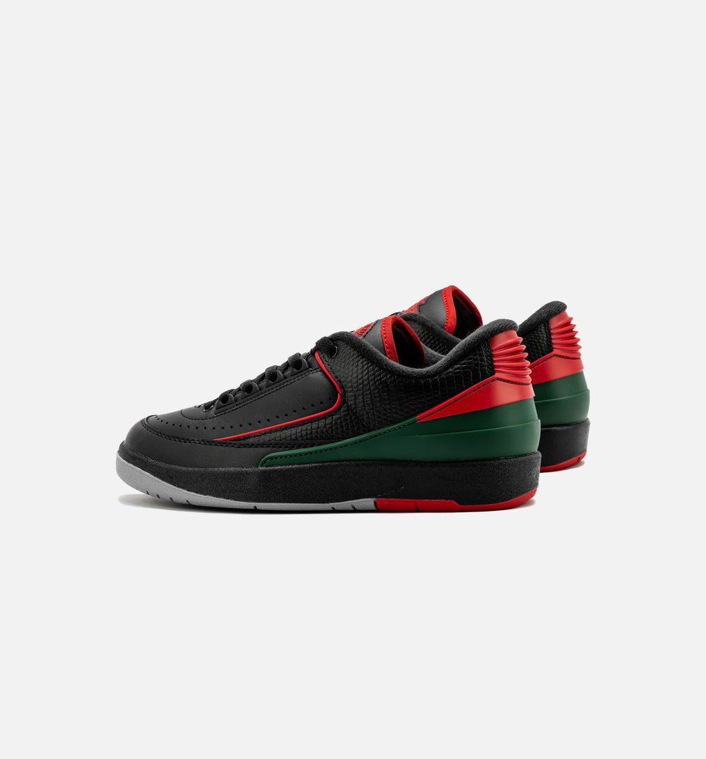 Air Jordan 2 Retro Low Christmas Grade School – Black/Fire Red/Cement Grey