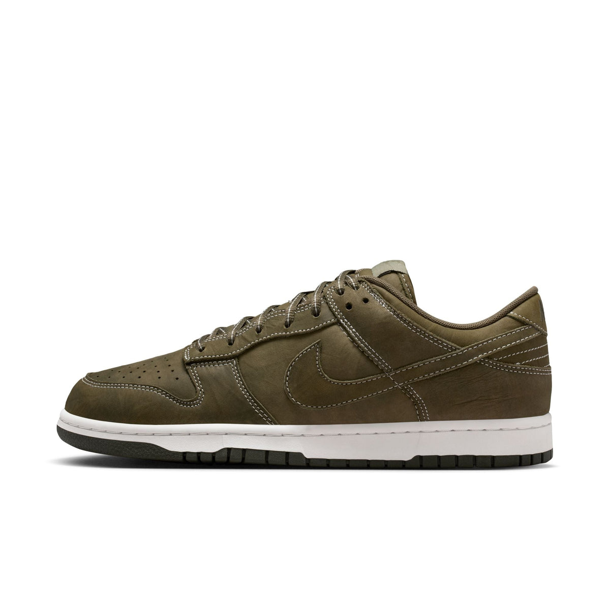 Nike Dunk Low QS "Medium Olive Reverse Stitch" - IO4550-200