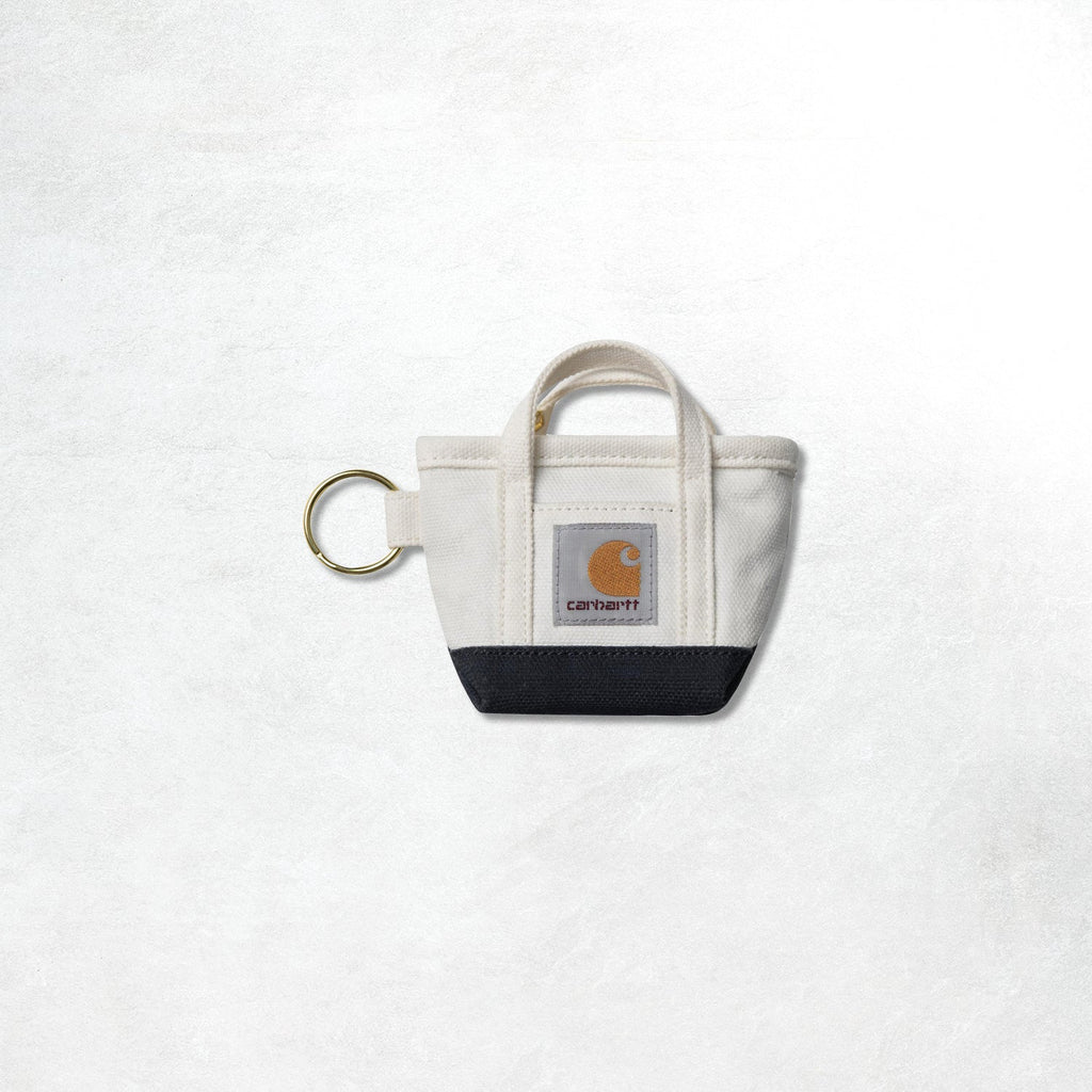 Carhartt WIP Mini Tote Bag Keychain: Natural / Blue