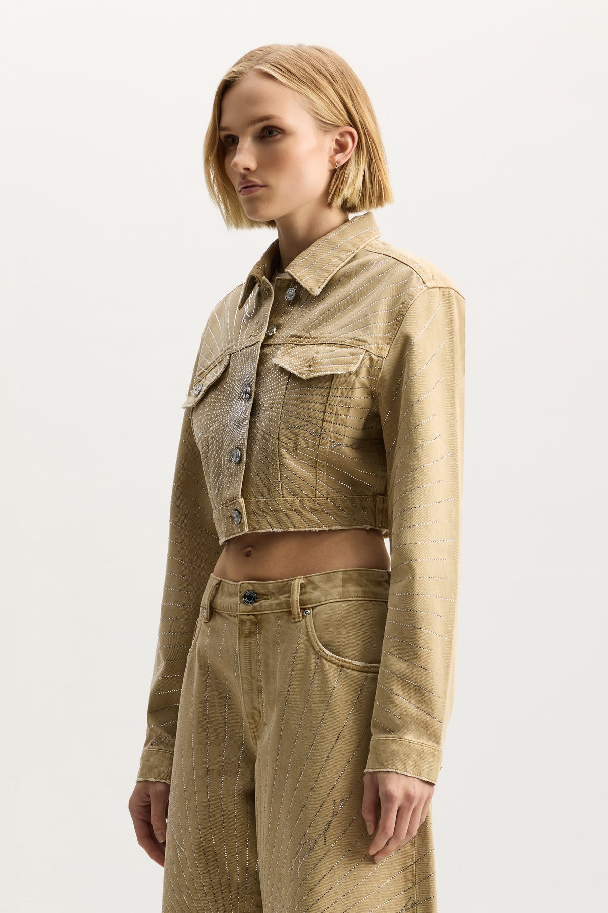 Radial Bling Crop Jacket