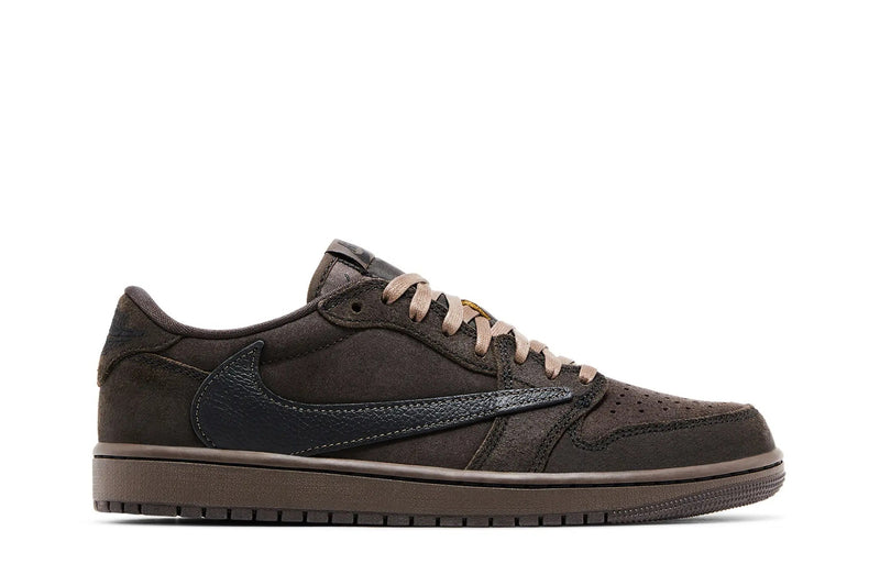 Travis Scott x Air Jordan 1 Low OG SP 'Velvet Brown' – Cactus Jack Collab in Rich Brown Velvet with Reverse Swoosh