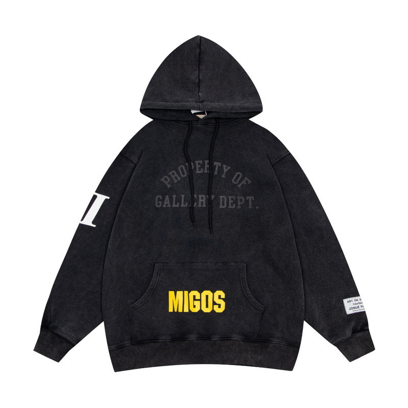 Gallery Dept Hoodie Loose Casual Distressed Hoodie