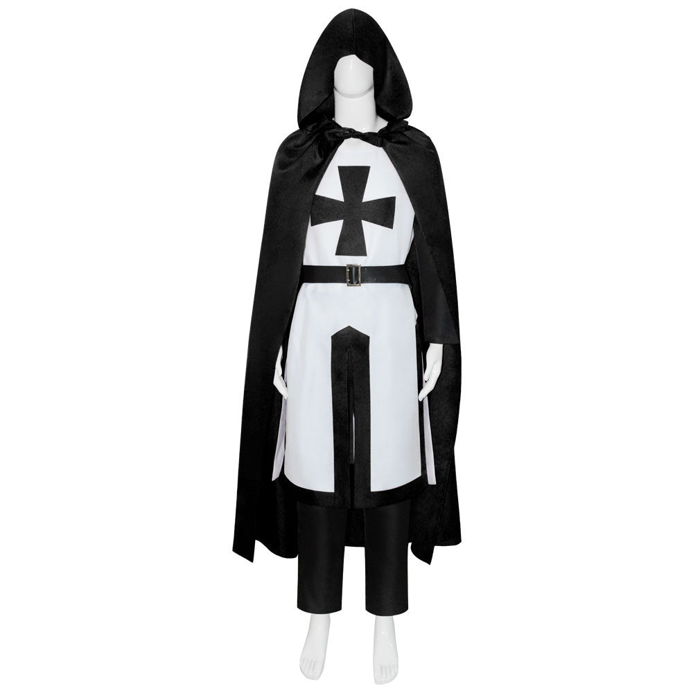 Halloween Templar Knight Cosplay Costume Medieval Crusader Outfit