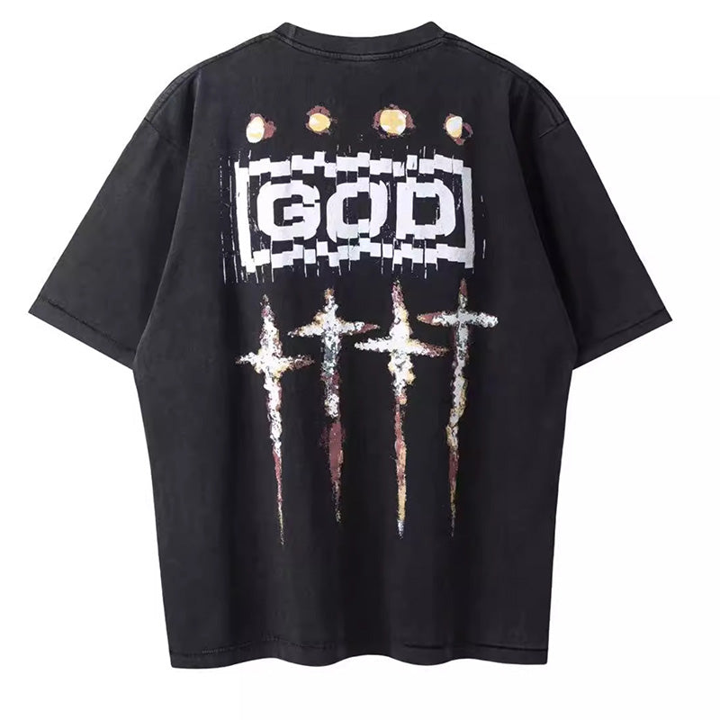 SAINT MICHAEL God Short Sleeve T-Shirt