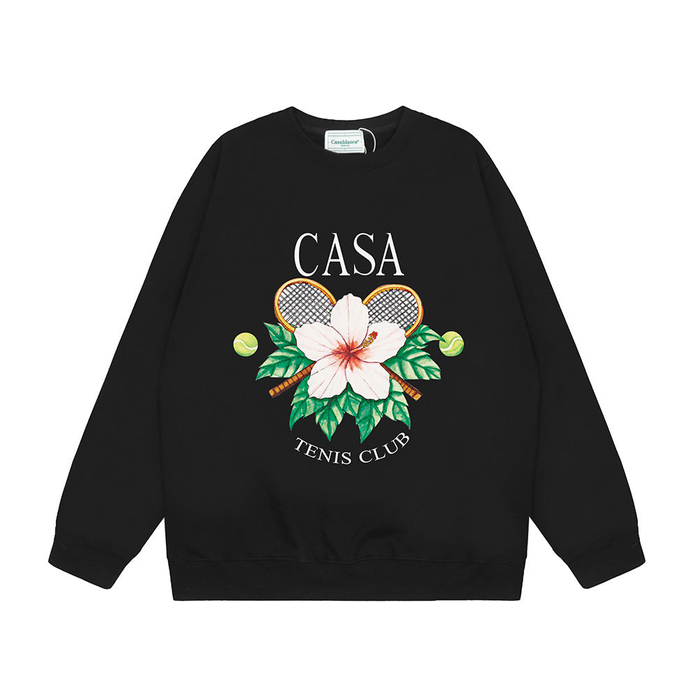 Casablanca Graphic Print Crew Neck French Terry Sweatshirt Unisex