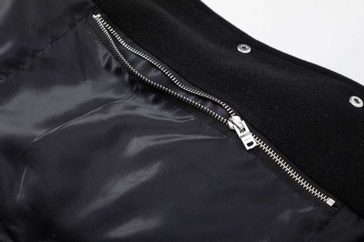 Amiri Bone Towel Embroidered Collared Varsity Jacket Unisex