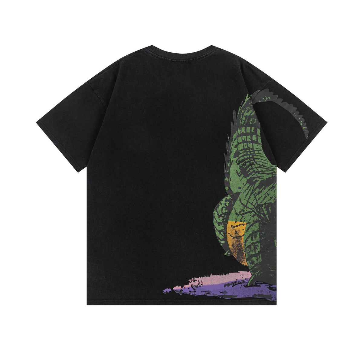 Off-White Crocodile Arrow Pattern Crew Neck Short Sleeve T Shirt