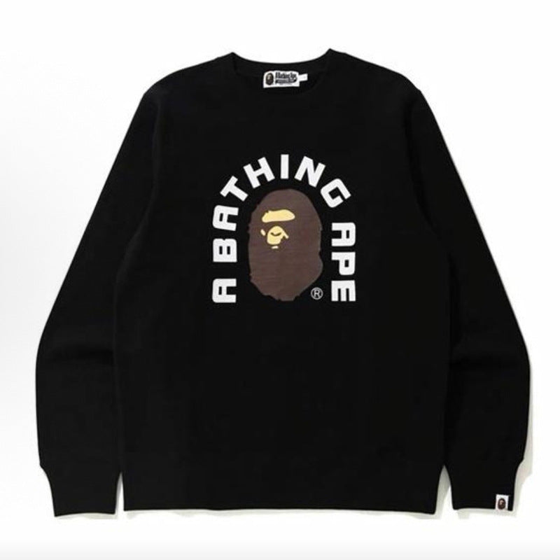 Bape Camo Ape Head Graphic Washed Oversized Crewneck Streetwear
