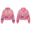 Vale Forever Vale Allover Graffiti Zip Hoodie — Pink