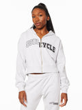 MARISSA CROP ZIP SWEATSHIRT
