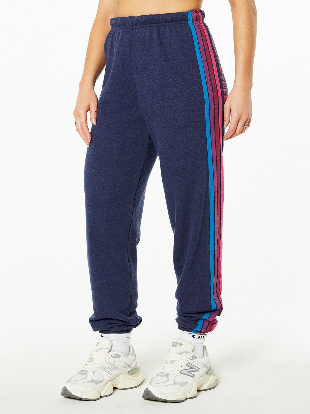 4 STRIPE SWEATPANTS NAVY