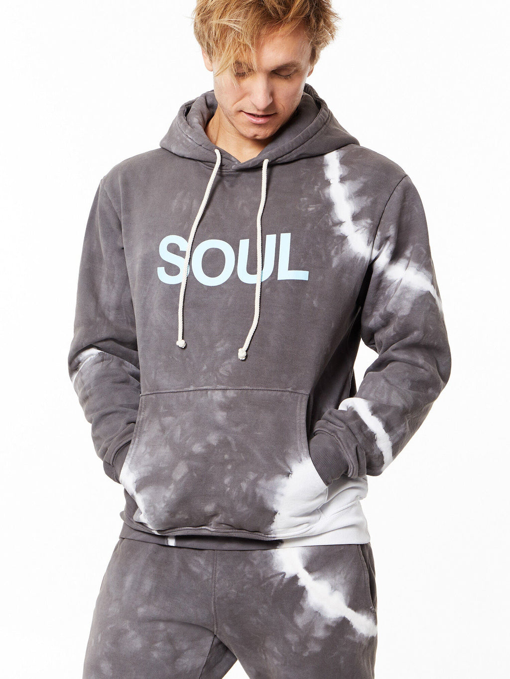 KINGSLEY HOODIE GREYWHITE