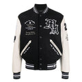 AMIRI logo patch varsity bomber jacket Black