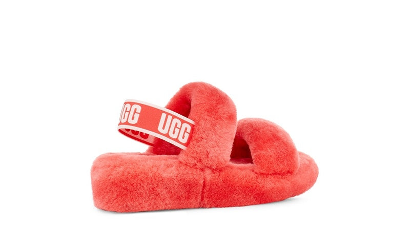 Fluffy Strap Sandals — Red | New Arrival | In Stock