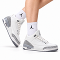 Air Jordan 3 Retro White Sail Cement Sneakers