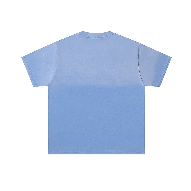 VALE USA Light Blue Rhinestone Graphic T-Shirt