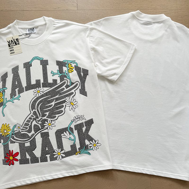 VALE USA Rhinestone Graphic Short-Sleeve T-Shirt
