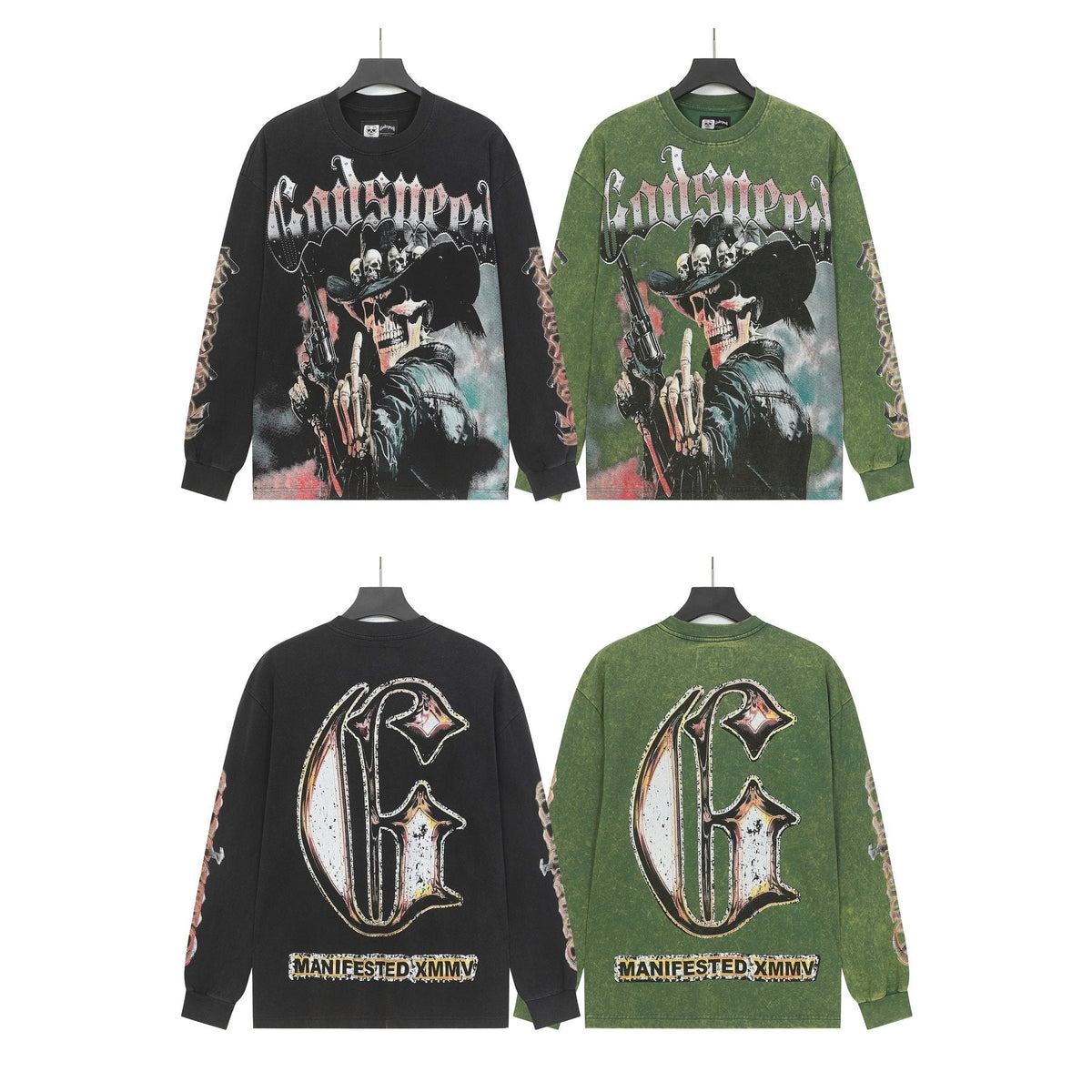 Godspeed Washed Rock Graphic Long-Sleeve T-Shirt