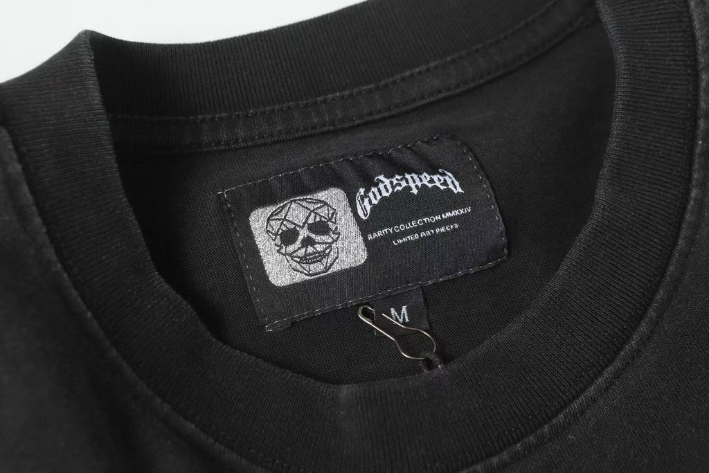 Godspeed Washed Black Car & Sun-Eye Graphic T-Shirt