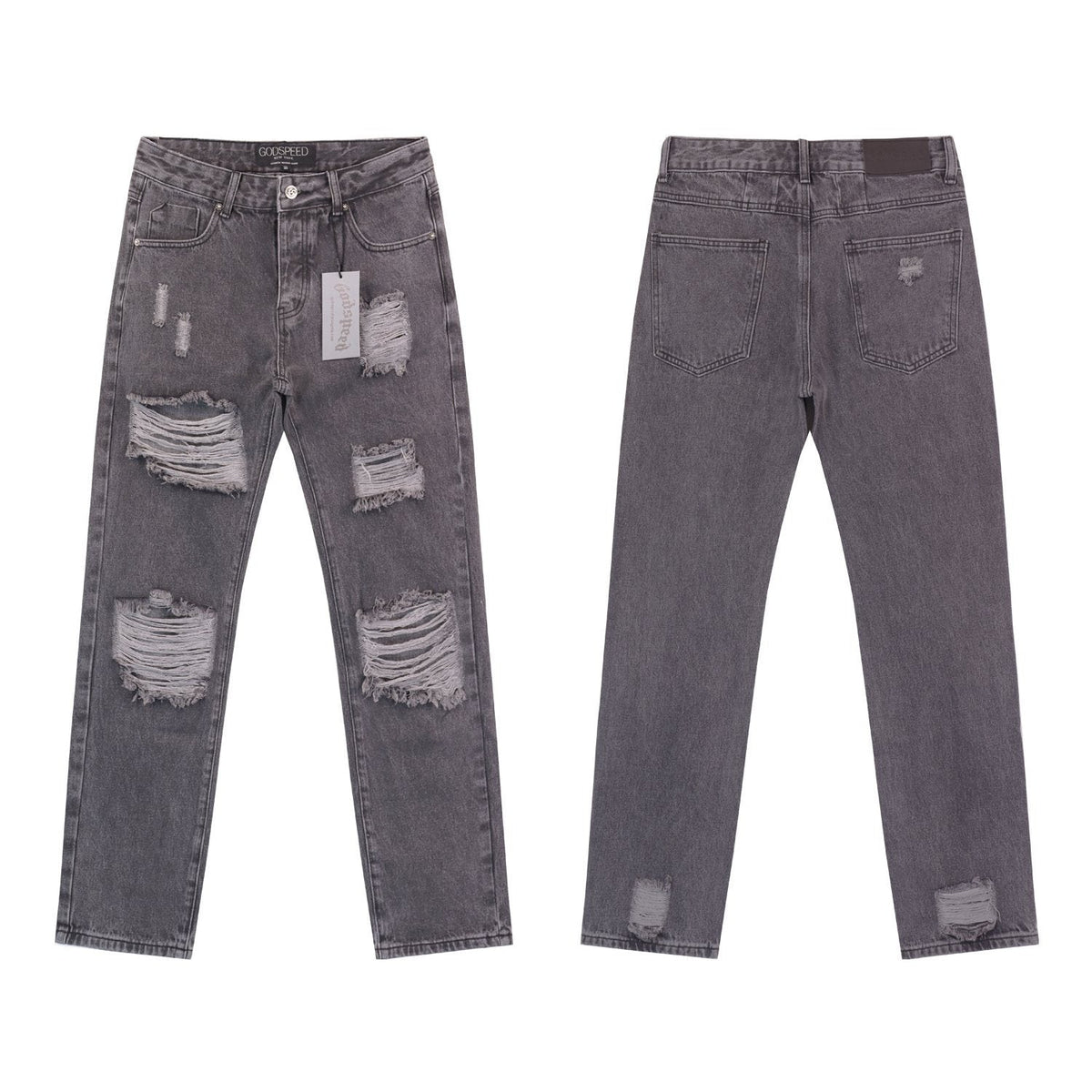 Godspeed Distressed Washed Denim Jeans