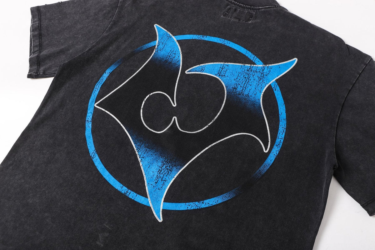 Godspeed Blue/Red Graphic Short-Sleeve T-Shirt