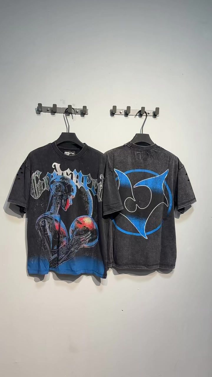 Godspeed Blue/Red Graphic Short-Sleeve T-Shirt