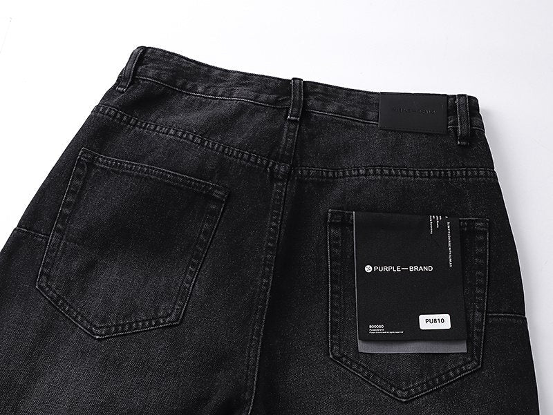 Purple Brand Black Faded Whiskered Jeans
