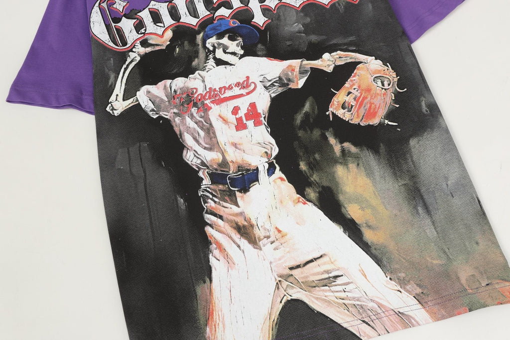 Godspeed Purple Baseball Graphic T-Shirt