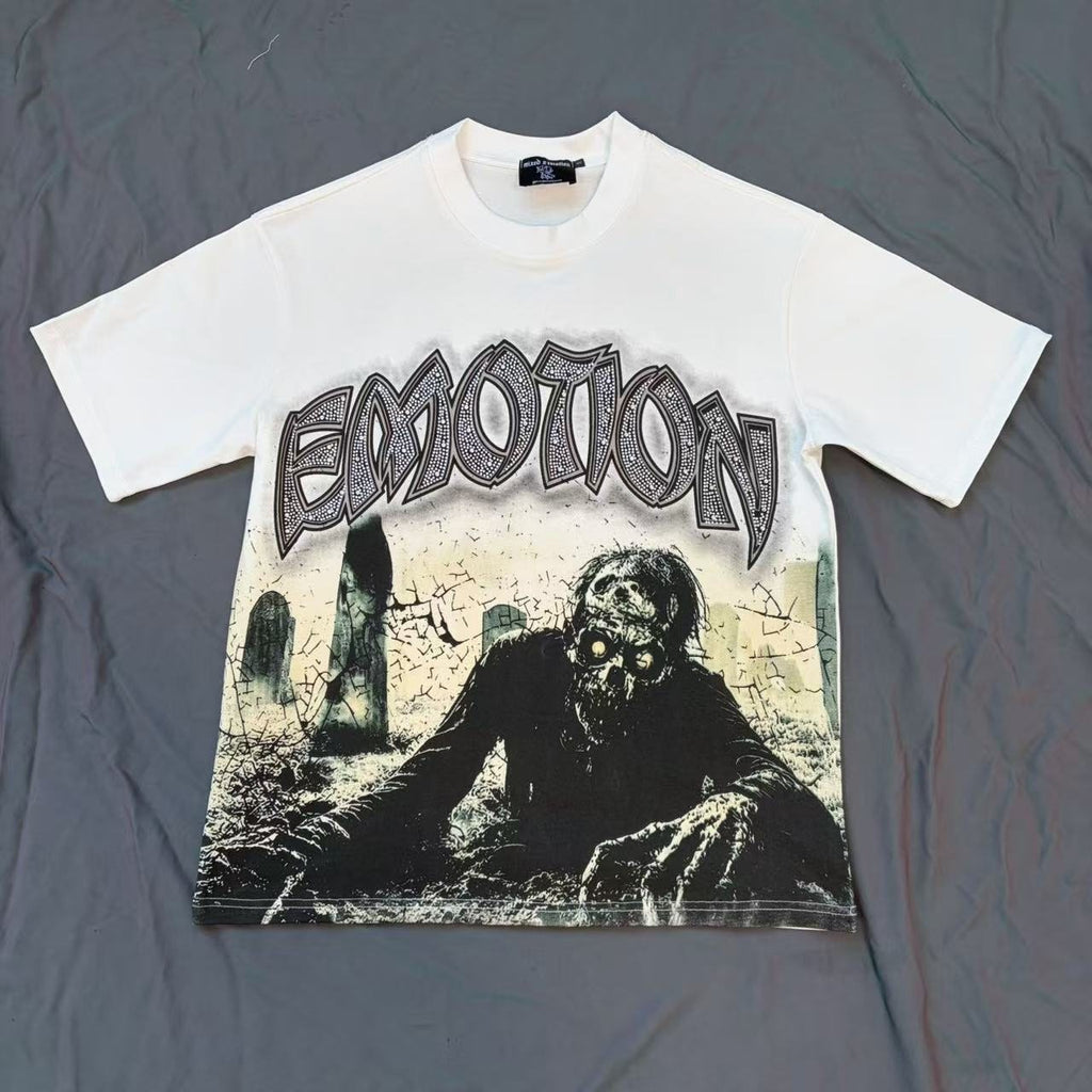 MIXED EMOTION Zombie Gothic Graphic T-Shirt