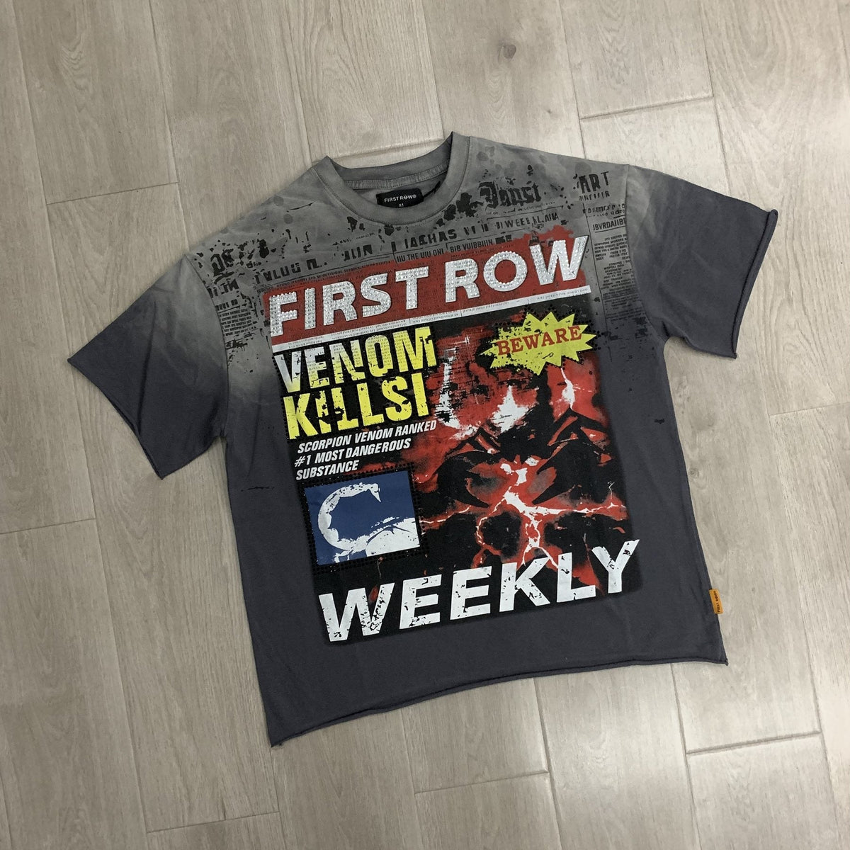 FIRST ROW Breaking News Venom Kills Graphic T-Shirt