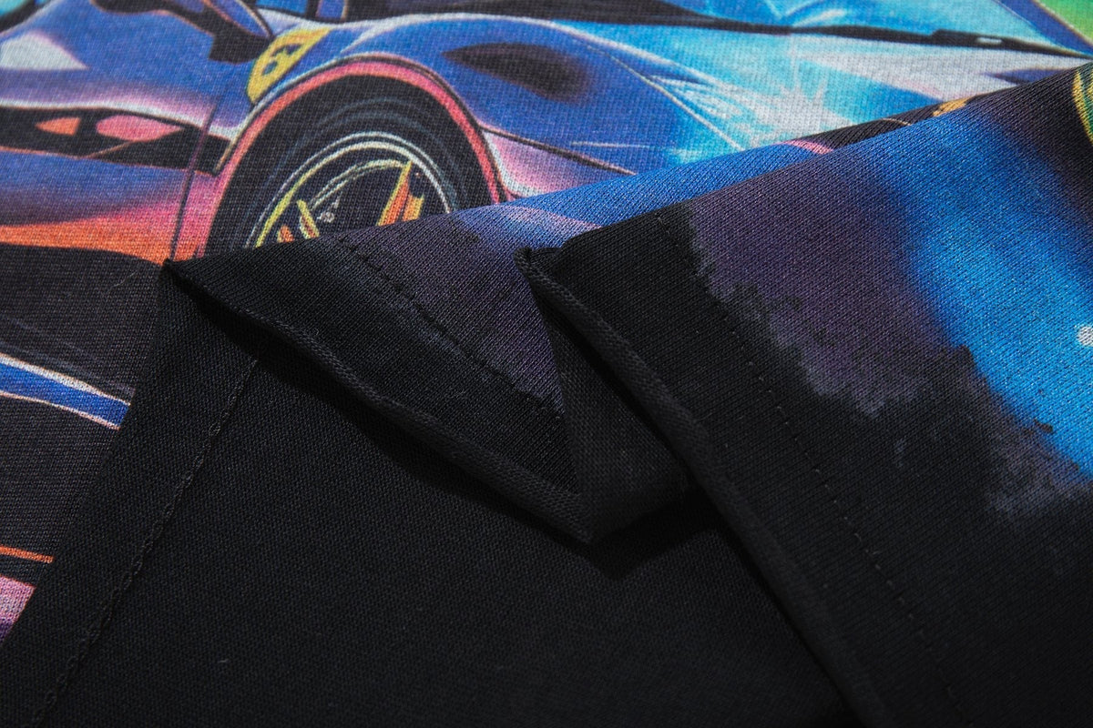 MAJESTIK Car Carnival Graphic T-Shirt
