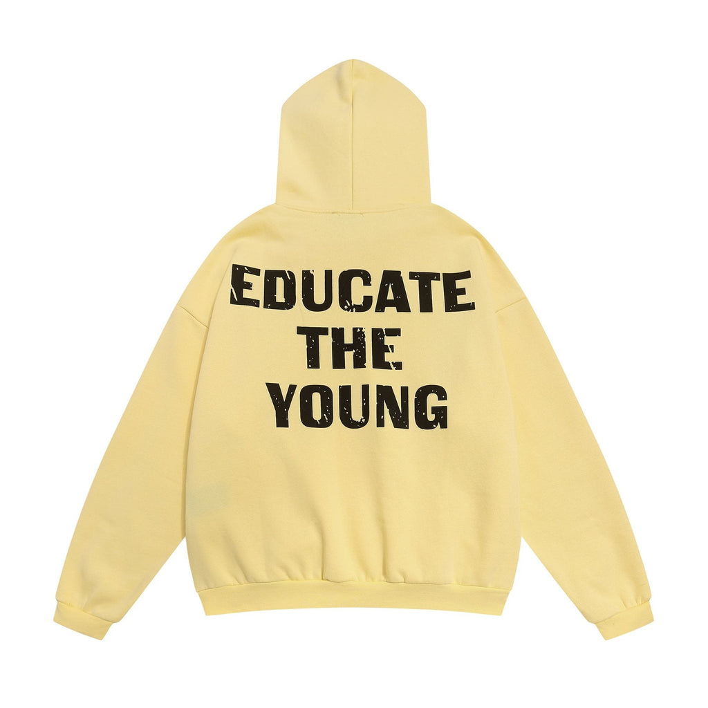 FOG Educate the Young Yellow Graphic Hoodie