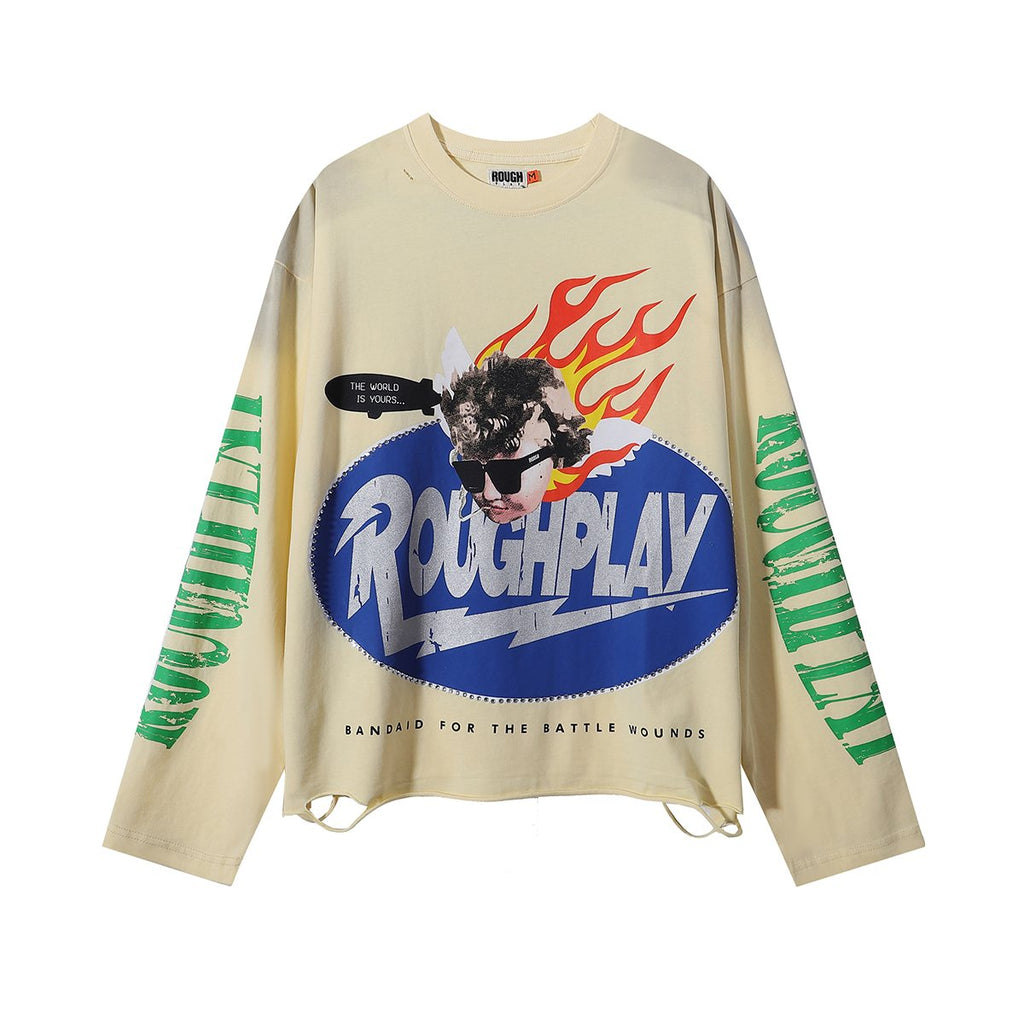 Rough Play SoulBoy Rhinestone Graphic Long-Sleeve T-Shirt