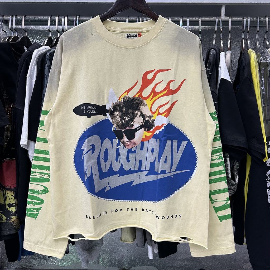 Rough Play SoulBoy Rhinestone Graphic Long-Sleeve T-Shirt