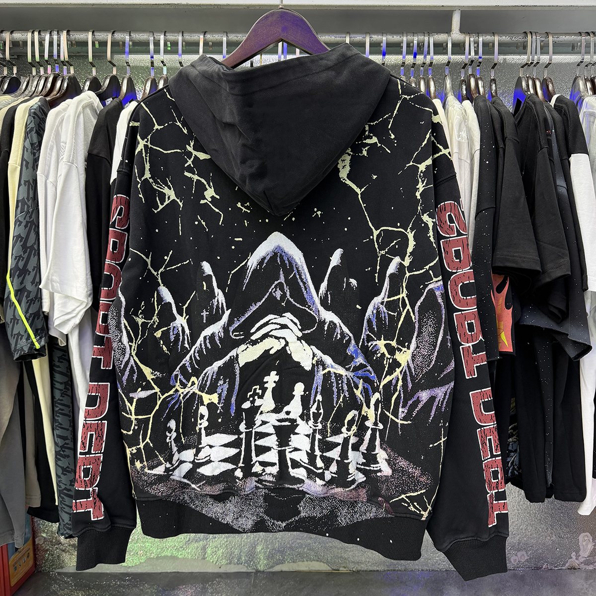 VALE USA Sport Dept Chess Graphic Zip Hoodie