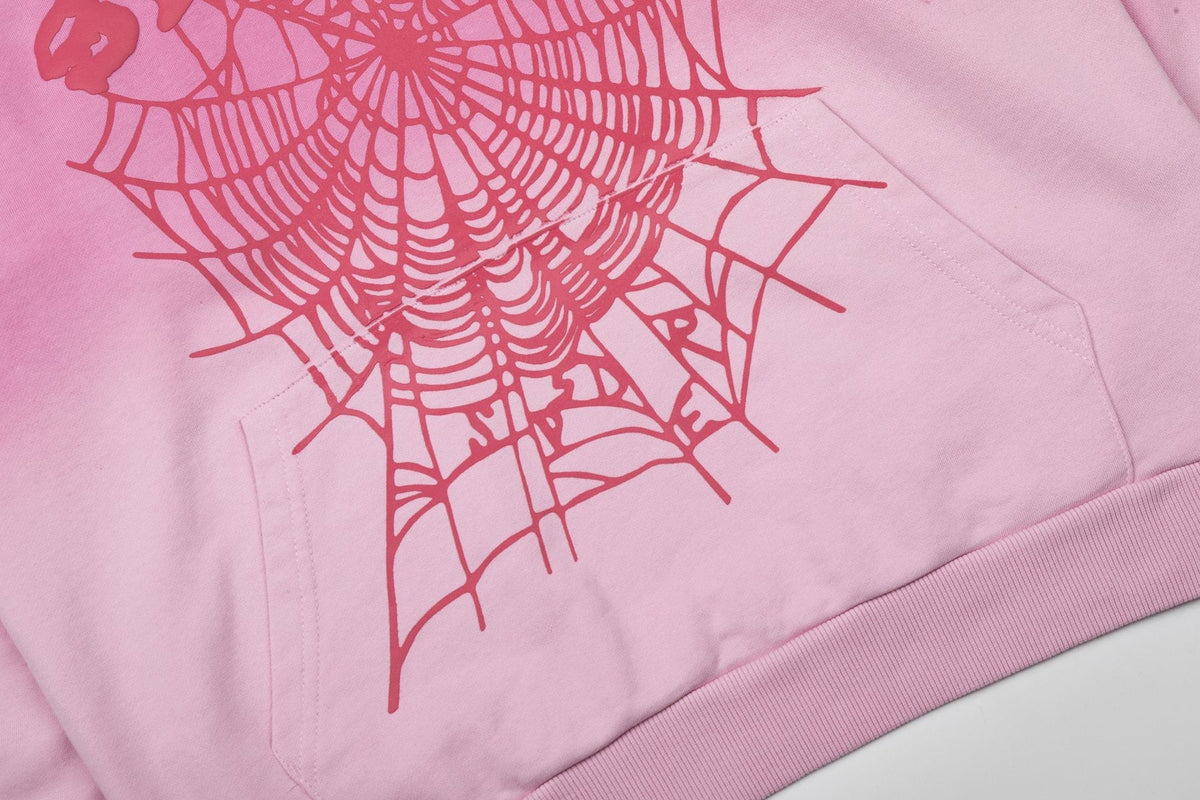 Sp5der Gradient Spider-Web Hoodie & Sweatpants Set