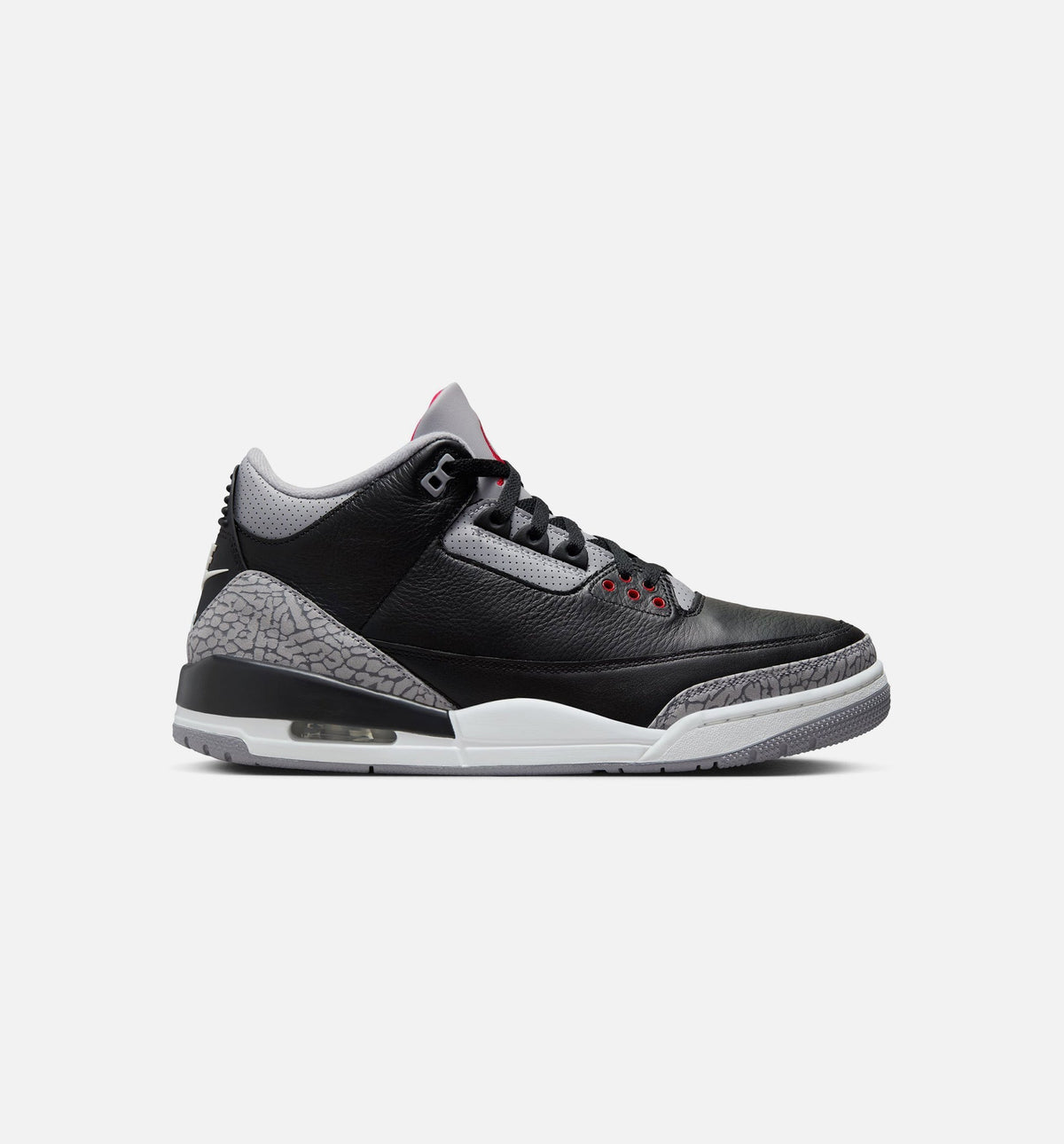 Air Jordan 3 Retro 'Black Cement' - Men's Lifestyle Sneaker (Black/Fire Red/Cement Grey/Summit White)