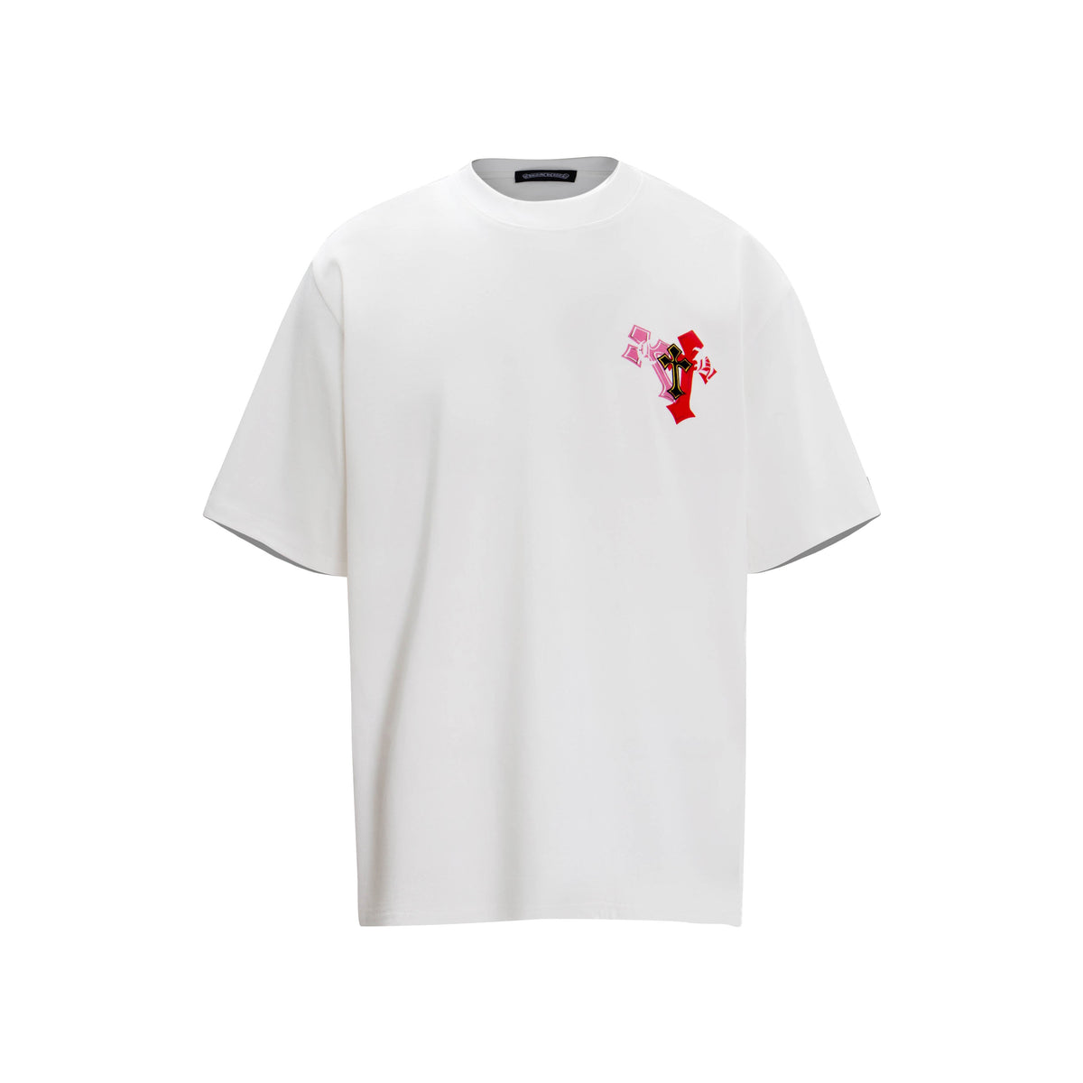 Chrome Hearts Puffy Rainbow Cross T-Shirt 6024